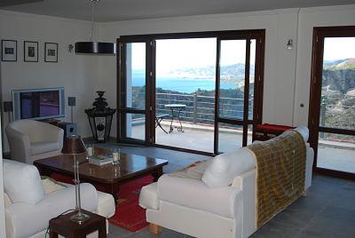 Lounge with Sea views & leading out on to Terraces